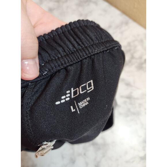 Bcg Women's Gray Black Solid Mid Rise Stretch Running Athletic Shorts Size Large - Picture 4 of 8